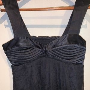 *[Black Halo]* Little black dress-satin detailing